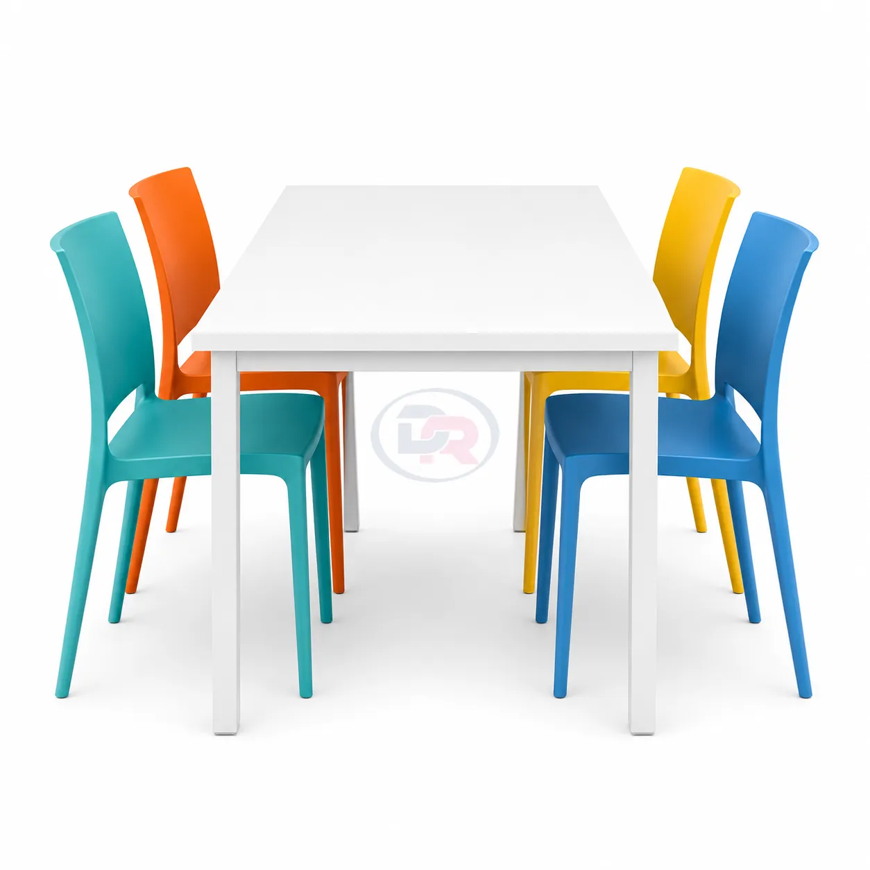 4 Seater Cafeteria Table Chair Set