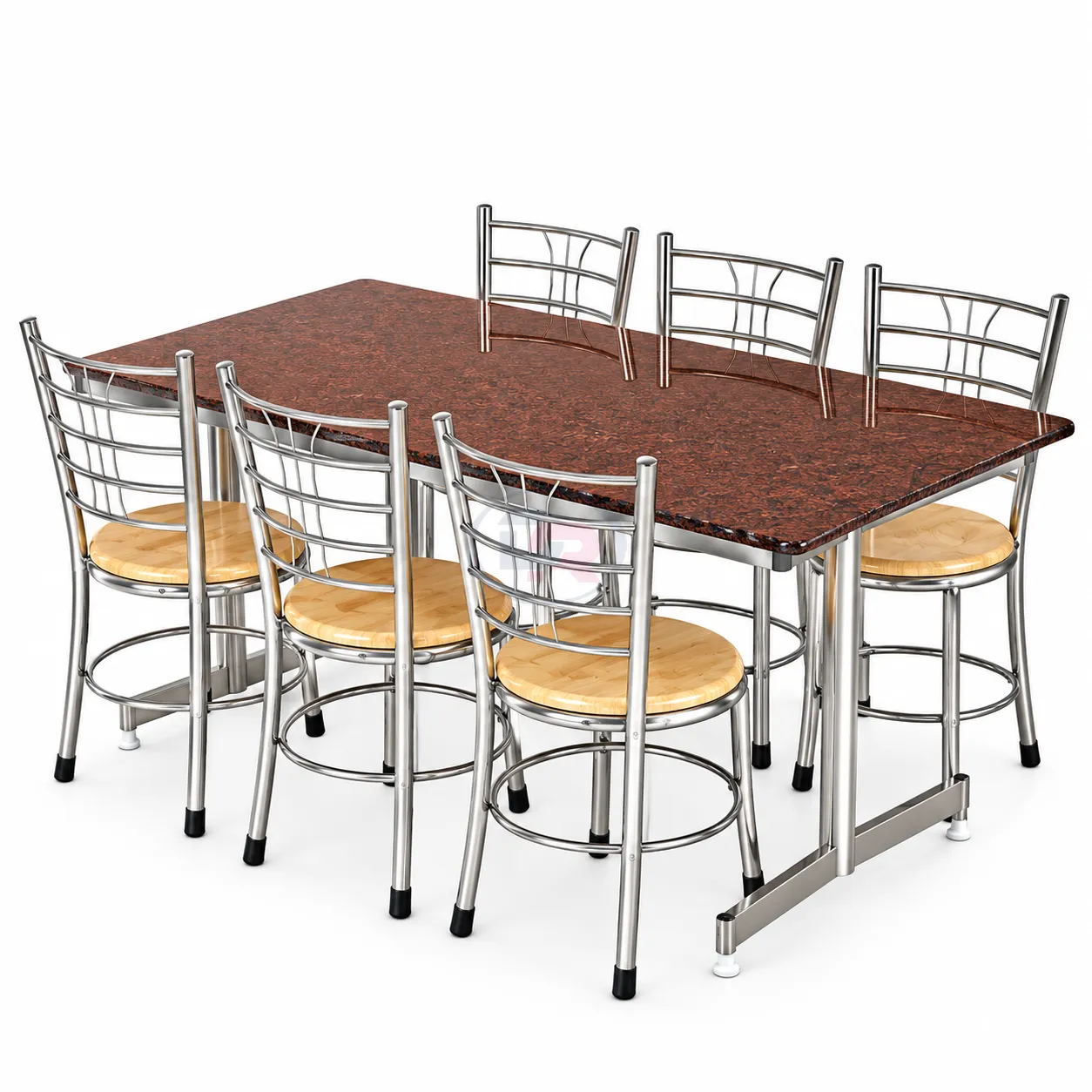 SS Granite Top Dining Table